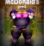 anthro bodily_fluids clothing embarrassed fart fart_fetish female gassy messy_clothing messy_eater obese obese_female overweight overweight_female rumbling_stomach running_makeup shaking solo tears torn_clothing paytonpaytonpay mcdonald's sega sonic_the_hedgehog_(series) rouge_the_bat bat mammal 2024 hi_res