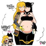 belly belly_rub big_belly black_hair blonde_hair blush breasts duo female female/female hair human_on_humanoid interspecies kink_activation midriff pregnant pregnant_female pregnant_humanoid speech_bubble text lewdlemage rooster_teeth rwby blake_belladonna yang_xiao_long animal_humanoid cat_humanoid felid felid_humanoid feline feline_humanoid human humanoid mammal mammal_humanoid 1:1 2d_animation animated loop short_playtime