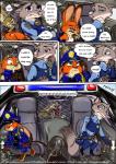 2017 absurd_res alternate_species anthro canid canine claws clothed clothing comic dialogue disney duo english_text female fennec_fox finnick_(zootopia) fox fur hi_res judy_hopps lagomorph leporid male mammal murlik nick_wilde open_mouth police police_uniform rabbit size_difference text true_fox uniform zootopia