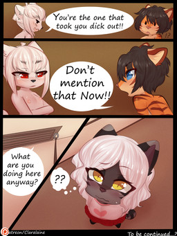anthro blush breasts brown_body brown_fur clothed clothing dialogue female fur hair looking_at_viewer male nipples open_mouth orange_body orange_fur striped_body striped_fur stripes text topless white_body white_fur young young_anthro aoizuri amalia_(claralaine) ghost_(claralaine) ken_(claralaine) domestic_cat felid feline felis ghost mammal spirit 2018 3:4 comic digital_media_(artwork) english_text hi_res translated stepbrother_(lore) stepbrother_and_stepsister_(lore) stepsibling_(lore) stepsister_(lore)