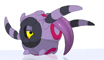 animal_genitalia antennae_(anatomy) feral genitals looking_at_viewer looking_back male nude penis purple_body simple_background solo tapering_penis yellow_sclera backsash nintendo pokemon arthropod generation_5_pokemon insect pokemon_(species) whirlipede 2025 digital_media_(artwork)
