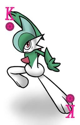 card fighting_pose male playing_card pose solo blubbs.y nintendo pokemon gallade generation_4_pokemon humanoid pokemon_(species) 9:14