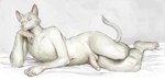 anthro balls biped blonde_hair erection foreskin fur genitals glans hair hairless humanoid_genitalia humanoid_penis lying male male_anthro navel nude on_side partially_retracted_foreskin penis plantigrade pose reclining reclining_pose simple_background solo tail white_body white_fur cettus hakon_brandvold domestic_cat felid feline felis hairless_cat mammal peterbald 2022 hi_res pinup