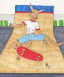 barefoot clothed clothing eyewear feet glasses half-pipe skate_park skateboard skateboarding vehicle dreadwolfclaw1990 vladimir/wolle_(wollewolf95) canid canine canis mammal wolf 2019 absurd_res hi_res