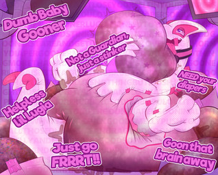 abstract_background ambiguous_gender anthro balled_up_diaper clothed clothing collar diaper diaper_sniffing feces glistening glistening_body gooning_edit hand_on_diaper hypnosis hypnotic_screen mind_control pink_body pink_text pooping ringed_eyes sagging_diaper scatplay screen sniffing soiled_diaper soiling soiling_diaper spiral_background text tongue tongue_out touching_diaper unclean_diaper used_diaper wearing_diaper white_body law_azure nintendo pokemon yuukari aegis_(yuukari) animate_inanimate diaper_creature generation_2_pokemon legendary_pokemon lugia pokemon_(species) 2025 absurd_res digital_media_(artwork) english_text hi_res