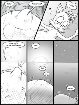 after_vore anthro belly big_belly death digestion duo male outside overweight sea speech_bubble text vore water young young_anthro young_male malezor sega sonic_the_hedgehog_(series) miles_prower sonic_the_hedgehog canid canine fox mammal 2018 comic hi_res