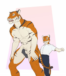 anthro attack ballbusting balls clothed clothing cock_and_ball_torture crotch_attack duo flaccid genital_torture genitals kick male masochism muscular muscular_sub nude penis sadism size_difference submissive young young_anthro young_male 9x9 felid mammal pantherine tiger hi_res story story_in_description father_(lore) father_and_child_(lore) father_and_son_(lore) parent_(lore) parent_and_child_(lore) parent_and_son_(lore) son_(lore)