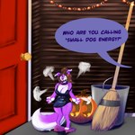 anthro awkward bimbofication breasts broom bucket butt butt_expansion cleaning_tool container door expansion eyelashes floppy_ears fluffy fluffy_tail food fruit fur gender_transformation holidays light markings party_animal pawpads paws plant poof poof_transformation pumpkin purple_body purple_fur purple_pawpads shocked short_stack shortstackification small_dog_energy surprised tail transformation white_markings wide_hips acutegabby halloween bimbo_dog canid canine canis domestic_dog husky mammal nordic_sled_dog spitz wolf absurd_res hi_res lighting