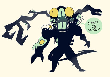 ambiguous_gender anthro body_horror buckteeth dialogue open_mouth simple_background solo speech_bubble standing tail teeth unusual_anatomy petricorah drawfee_(copyright) mammal monster murid murine rat rodent digital_media_(artwork)