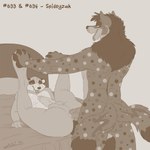 2_tails anthro bodily_fluids cum cum_inside cum_on_face duo ejaculation feet genital_fluids hand_on_foot male male/male markings multi_tail open_mouth sex spots spotted_body tail juano spidey_(spideyzak) canid canine fox gnoll gnollsune hybrid hyena mammal procyonid raccoon 1:1 hi_res