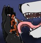 2011 anthro anthro_on_anthro beherit big_dom_small_sub bodily_fluids canid canine comic cum dominant drooling duo erection extreme_size_difference eyes_closed fangs forced fox genital_fluids genitals gentle_giant hi_res holding_character jeffrey_(kencougr) larger_male licking male male/male male_penetrated male_penetrating male_penetrating_male mammal micro micro_in_hand mouth_shot open_mouth oral orgasm oversized_fellatio oversized_oral paws penetration penile penis penis_lick penis_on_tongue saliva sex sharp_teeth size_difference smaller_male tears teeth tongue tongue_out wet