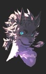 2_horns anthro biped blue_eyes countershade_fur countershading evil_face fur grey_body grey_fur horn looking_at_viewer male solo white_body white_countershading white_fur wu2xin4 nonas_99 felid mammal pantherine snow_leopard 2024 5:8 hi_res