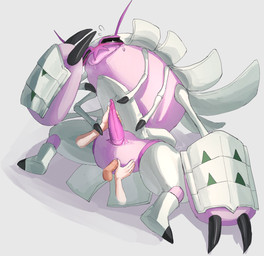 animal_genitalia animal_penis antennae_(anatomy) anthro anus armor_plating balls biped black_sclera blush bodily_fluids claws disembodied_hand disembodied_penis duo exoskeleton genital_fluids genitals handjob handjob_while_penetrating humanoid_genitalia humanoid_penis interspecies looking_pleasured male male/male multi_arm multi_limb multicolored_body penetration penile penile_penetration penis pokephilia precum saliva sex sitting sweat tongue tongue_out two_tone_body lingye nintendo pokemon generation_7_pokemon golisopod human mammal pokemon_(species) absurd_res hi_res