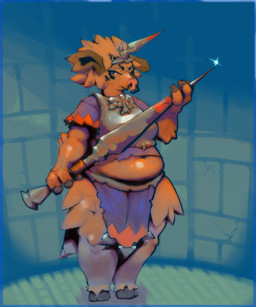 anthro armor belly big_belly bottomwear breastplate breasts clothing facial_piercing female hooves lance loincloth melee_weapon midriff nose_piercing nose_ring overweight piercing polearm ring_piercing slightly_chubby solo weapon rosiamn atlyss mammal rageboar_(atlyss) suid suine sus_(pig) wild_boar hi_res