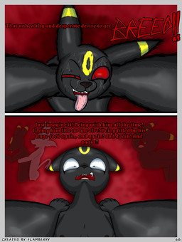 anthro black_body black_fur bodily_fluids breasts breed butt dialogue duo female fur imagination insane insane_eyes looking_at_viewer male male/female male_penetrating nipples nude open_mouth penetration pink_body pink_fur red_eyes scared sex simple_background sweat tail teeth text flamberry_(artist) nintendo pokemon estung_venizee_neon_(flamberry) unomia_venizee_flare_(flamberry) canid canine eeveelution espeon generation_2_pokemon mammal pokemon_(species) umbreon absurd_res comic digital_drawing_(artwork) digital_media_(artwork) english_text hi_res ibispaint_(artwork)