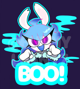 anthro bangs black_clothing black_shirt black_topwear blue_background blue_bracelet blue_hair blue_mouth blue_outline bracelet clothed clothed_anthro clothed_female clothing dialogue exclamation_point eyelashes female female_anthro fur furrowed_eyebrows hair jewelry long_ears long_eyelashes long_hair looking_at_viewer mitten_hands multicolored_hair noseless open_mouth open_smile outline pupils purple_eyes purple_pupils shirt simple_background smile smiling_at_viewer solo tan_inner_ear text topwear two_tone_hair wavy_hair white_body white_fur yelling yelling_at_viewer bunnylean17 mario_bros mario_plus_rabbids_sparks_of_hope nintendo raving_rabbids rayman_(series) ubisoft midnite_(mario_plus_rabbids) ghost hybrid lagomorph mammal rabbid spirit 2023 artist_name colored crossover digital_drawing_(artwork) digital_media_(artwork) english_text hi_res shaded simple_shading watermark
