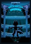 anthro blue_background clothing male mask poster poster_template simple_background solo sparkles steam text theater video_game_logo voldenuit_(fallen_lands) realta22 fallen_lands domestic_cat felid feline felis humanoid hybrid mammal absurd_res hi_res