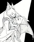 anthro caressing dancing fanfic fanfiction fangs grin love smile teeth upplet wings lettup sendrax sendraxmon disney zootopia fan_character bat leaf-nosed_bat mammal microbat vampire vampire_bat yangochiropteran stroking_(disambiguation) black_and_white monochrome