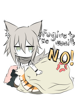 bedding black_body black_fur blanket clothing duo exclamation_point female fur grey_hair hair hiding multicolored_body multicolored_fur orange_body orange_fur pillow scarf simple_background text white_background white_body white_fur white_hair mountain_land arknights hypergryph studio_montagne waai_fu_(arknights) animal_humanoid humanoid mammal absurd_res character_request english_text hi_res