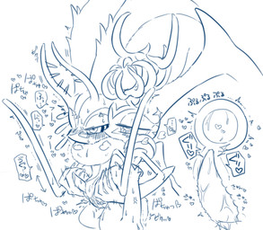 angry anthro antlers biped black_sclera blush blush_lines bodily_fluids breath brother_penetrating_sister carrying_another carrying_partner cervical_contact chest_tuft countershading cross-popping_vein crystal cutaway dialogue digitigrade dripping duo ellipsis erection fingernails fluffy fluffy_tail from_behind_position genital_fluids genitals head_wings heart_symbol herm herm/male herm_anthro herm_penetrated holding_partner horn huge_wings internal internal_vaginal intersex intersex/male intersex_anthro intersex_penetrated legs_up looking_at_another looking_at_partner male male_anthro male_penetrating male_penetrating_herm male_penetrating_intersex mouthless nails narrowed_eyes neck_tuft nude_anthro nude_herm nude_male penetration penile penile_penetration penis penis_in_vagina precum precum_drip pupils reverse_stand_and_carry_position sex sibling_incest simple_background speech_bubble spread_legs spreading standing standing_sex star_eyes sweat sweatdrop tail tapering_penis text three-quarter_view tremble_spikes tuft unusual_wing_placement uterus vaginal vaginal_penetration white_background wings amateru_kai kirby_(series) nintendo fecto_elfilis genwel_meteonelfilis alien chinchilla chinchillid mammal rodent starling_(kirby) 2026 black_and_white blue_and_white digital_drawing_(artwork) digital_media_(artwork) hi_res japanese_description japanese_text monochrome brother_(lore) brother_and_sister_(lore) incest_(lore) sibling_(lore) sister_(lore)