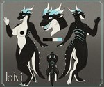 anthro areola big_breasts big_butt biped black_body black_nipples blue_claws blue_eyes blue_horn breasts butt claws ears_down female female_anthro horn multicolored_body nipples nude open_mouth pivoted_ears sharp_teeth simple_background smile smiling_at_viewer solo spiked_tail spikes spikes_(anatomy) tail teeth text toe_claws tongue white_body choccey_milk mythology talvi_(niki3d) dragon mythological_creature mythological_scalie scalie absurd_res digital_media_(artwork) hi_res model_sheet
