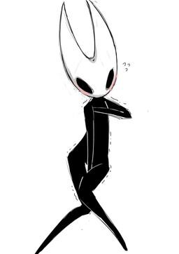 anthro black_body blush covering covering_self embarrassed female hollow_eyes nude on_model shaking shivering solo dwelne hollow_knight_(franchise) team_cherry hornet_(hollow_knight) arthropod insect absurd_res hi_res