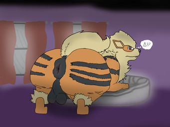 anal_request anus backsack balls big_butt butt feral genitals male puffy_anus solo dummywolf nintendo pokemon arcanine canid generation_1_pokemon mammal pokemon_(species) 4:3 absurd_res hi_res
