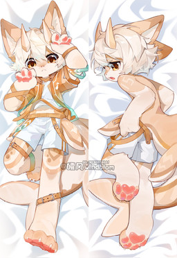4_fingers :< amber_eyes ambiguous_gender anthro bedding bedding_background bottomwear clothed clothing dakimakura fingers fur furniture hand_pawpads horn kemono leg_belt looking_at_viewer looking_back looking_back_at_viewer lying on_back on_front pawpads shorts solo tan_body tan_fur topless undressing young young_ambiguous young_anthro windbiom mythology aquatic dragon mammal mythological_creature mythological_scalie scalie 2025 chinese_description dakimakura_design hi_res watermark