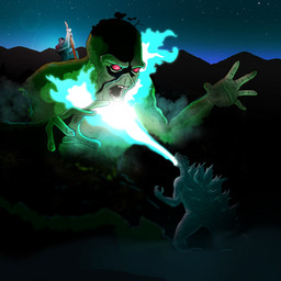 5_fingers anthro arms_bent battle blue_sky breath_powers clear_sky elemental_manipulation fingers fire fire_breathing fire_manipulation fur green_body green_skin grey_body grey_fur grey_scales grey_spines group holding_object holding_staff larger_humanoid larger_male light looking_at_another looking_at_viewer male male_anthro male_humanoid mountain_range night noseless open_mouth outside partially_submerged pink_eyes plant red_sclera scales size_difference sky smaller_anthro smaller_male stab staff standing star starry_sky teeth text tree trio water daniel_middleton dc_comics godzilla_(series) king_kong_(series) toho godzilla king_kong swamp_thing ape elemental_creature elemental_humanoid flora_fauna haplorhine humanoid kaiju mammal plant_humanoid primate reptile scalie 1:1 2024 absurd_res colored crossover digital_drawing_(artwork) digital_media_(artwork) english_description english_text hi_res lighting shaded