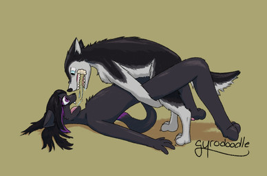 anthro anthro_on_feral anthro_penetrated bared_teeth bestiality bodily_fluids drooling duo ears_back feral feral_penetrating feral_penetrating_anthro foaming_at_mouth forced growling hair long_hair male male/male nude open_mouth penetration pivoted_ears rabies rape saliva saliva_string scared sex simple_background tail teeth gyrodoodle canid canine canis domestic_cat domestic_dog felid feline felis husky mammal nordic_sled_dog spitz