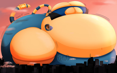 anthro belly big_belly big_breasts big_butt blue_clothing blue_panties blue_underwear breasts bubble_butt butt city cityscape cleavage clothed clothing female huge_belly huge_breasts huge_butt huge_thighs hyper hyper_belly hyper_breasts hyper_butt hyper_thighs immobile macro monobutt navel overweight panties solo thick_thighs underwear wide_hips yellow_body user3345 animal_crossing nintendo ankha_(animal_crossing) ankha_kennedy_(user3345) domestic_cat felid feline felis mammal 2025 hi_res