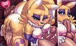 5_fingers 69_position anthro anthro_focus anthro_on_top anthro_penetrated areola arm_tuft armwear armwear_only balls bed bedding big_breasts big_butt black_claws black_nose black_sclera black_toe_claws blue_eyes blush bodily_fluids body_part_in_mouth breast_tuft breasts bridal_gauntlets bridal_gauntlets_only brown_hair butt butt_grab butt_on_face butt_tuft cheek_tuft claws clothing cute_fangs digiphilia dipstick_ears dipstick_tail duo ear_markings erection eyelashes eyeshadow facesitting facial_markings facial_tuft fangs feet fellatio female female_anthro female_focus female_on_top female_penetrated fingers fur furniture genital_fluids genitals glans hair half-closed_eyes hand_on_butt hand_on_leg hand_on_penis hand_on_thigh head_markings heart_symbol holding_penis huge_butt human_on_anthro human_on_back human_on_bottom human_penetrating human_penetrating_anthro human_penetrating_female indoor_nudity indoor_sex inside interspecies leg_markings light-skinned_male light_body light_skin looking_at_genitalia looking_at_penis looking_back makeup male male/female male_human male_on_back male_on_bottom male_penetrating male_penetrating_anthro male_penetrating_female mane markings mostly_nude mostly_nude_anthro mostly_nude_female multicolored_body multicolored_ears multicolored_fur multicolored_tail narrowed_eyes neck_tuft nipples nude nude_human nude_male on_bed on_bottom on_top one_eye_closed one_eye_half-closed open_mouth oral oral_penetration penetration penile penis penis_between_breasts penis_in_mouth pink_areola pink_nipples pink_tongue precum pupils purple_armwear purple_bridal_gauntlets purple_clothing purple_eyeshadow purple_markings raised_tail saliva saliva_on_breasts saliva_on_face saliva_on_penis sex sex_on_bed sitting_on_another solo_focus tail tail_aside tail_markings tail_tuft teeth text thick_thighs thigh_markings toe_claws toes tongue tongue_out tongue_out_fellatio tuft white_body white_breasts white_ears white_fur white_mane white_tail wide_hips yellow_body yellow_ears yellow_fur yellow_tail toto_draw bandai_namco digimon digimon_(species) human mammal renamon 2025 artist_name digital_media_(artwork) english_text hi_res signature url