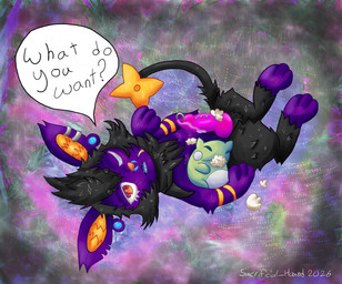 feral genital_piercing genitals interspecies knot male multiple_piercings penis penis_piercing piercing pink_penis plush_stuffing plushie plushophilia pokephilia purple_body red_eyes solo sacrificialhound nintendo pokemon echo_(sacrificialhound) fan_character substitute_doll generation_4_pokemon luxio pokemon_(species) hi_res
