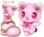 blush cherry_blossom duo eyelashes female feral flower fur jewelry leaf necklace open_mouth plant prunus_(flower) purple_eyes simple_background tongue white_background aimia492 hamtaro_(series) jewelpet sanrio sega sega_fave sweetspet mochi_(jewelpet) sakuran bear cricetid hamster mammal rodent low_res