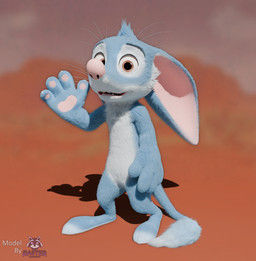 anthro barely_visible_teeth big_ears big_hands blue_body blue_fur countershading ears_down front_view fur gesture looking_at_viewer male nude pawpads pink_nose pivoted_ears simple_background slightly_open_mouth smile solo standing tail tail_tuft text tuft waving whiskers rasterraccoon bilby_(dreamworks) dreamworks larrikins perry_(bilby) bandicoot bilby mammal marsupial 3d_(artwork) absurd_res blender_(artwork) digital_media_(artwork) english_text hi_res watermark