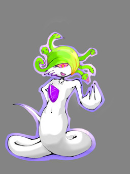 female flat_chested fusion living_hair nude pseudo_hair snake_hair solo tail venom duskydra european_mythology greek_mythology mythology nintendo pokemon medusa gardevoir generation_3_pokemon gorgon hybrid pokemon_(species) reptile scalie snake 3:4 hi_res