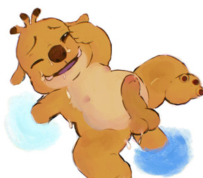 3_toes anal anal_fisting anal_penetration antennae_(anatomy) anthro autofisting autopenetration balls belly bodily_fluids buckteeth dipstick_antennae erection eyebrows feet fisting fur genital_fluids genitals humanoid_genitalia humanoid_penis looking_pleasured male masturbation multicolored_antennae nipples one_eye_closed penetration penis portal precum purple_tongue raised_inner_eyebrows slightly_chubby solo sweat teeth thinking_with_portals toes tongue yellow_body yellow_fur freakpaws disney lilo_and_stitch reuben_(lilo_and_stitch) alien experiment_(lilo_and_stitch) 2026
