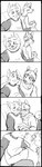 blush clothing controller cuddling duo game_controller hand_on_neck kissing male male/male one_eye_closed shirt smile teeth tooth_gap topwear undershirt p_rindustries dexter_(p_rindustries) kevin_(p_rindustries) canid canine mammal comic hi_res long_image tall_image