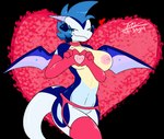 anthro big_breasts breasts clothing female heart_symbol holidays lingerie nipples non-mammal_nipples solo tail prate-dragon mythology valentine's_day kiloe_(prate) dragon mythological_creature mythological_scalie scalie alpha_channel hi_res signature