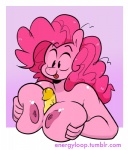 anthro big_breasts breast_play breasts disembodied_penis duo erection female genitals humanoid_genitalia humanoid_penis male male/female nipples penis sex smile titfuck tongue tongue_out groggyghoul friendship_is_magic hasbro my_little_pony pinkie_pie_(mlp) earth_pony equid equine horse mammal pony