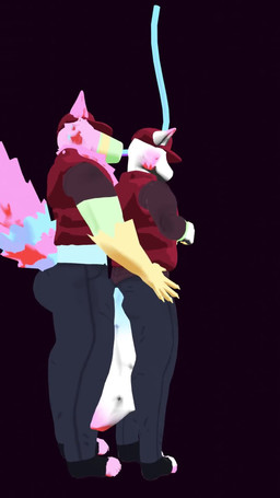 anthro clone clothed clothing duo male male/male muscular geijutsu_konran umbreoncloud deltarune undertale_(series) umb_(umbreoncloud) canid canine fox mammal werewire 3d_(artwork) 9:16 animated digital_media_(artwork) hi_res no_sound short_playtime turntable_(animation) video