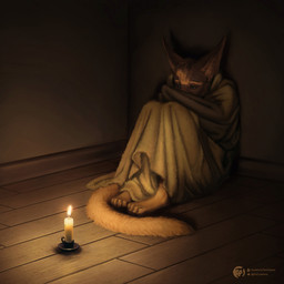 4_toes anthro bedding blanket brown_eyebrows candle candlelight dark eyebrows feet floor fur green_eyes head_tuft inside light male male_anthro sitting solo tail tan_body tan_fur three-quarter_view toes tuft wall_(structure) wood wood_floor techiesxc twokinds basitin mammal 1:1 digital_media_(artwork) full-length_portrait hi_res painting_(artwork) portrait