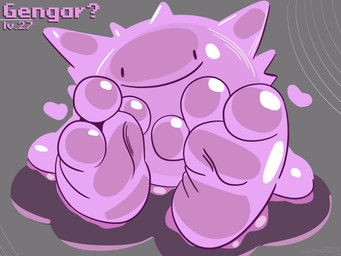 after_transformation ambiguous_gender feet feral foot_focus fur heart_symbol level level_number looking_at_viewer name_tag pink_body pink_fur question_mark shadow slime solo transformation ayylmao0129 nintendo pokemon ditto_(pokemon) generation_1_pokemon gengar ghost goo_creature hybrid pokemon_(species) shadow_creature shadow_pokemon spirit 4:3 hi_res