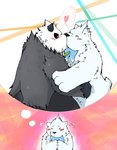 anthro black_body black_fur blush duo eyes_closed fur heart_symbol kemono kissing male overweight overweight_male white_body white_fur snow_utamaru nintendo pokemon beartic generation_5_pokemon generation_6_pokemon pangoro pokemon_(species) 2014