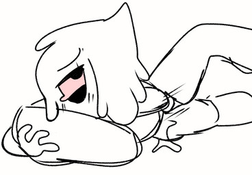 anthro excited female female_anthro female_penetrated genitals looking_at_viewer masturbation nude penetration pose solo solo_focus solo_in_panel just_squidding blushcrunch_studio dandy's_world roblox blot_(dandy's_world) inkblot hi_res pinup