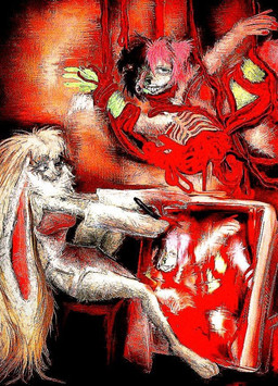 andromorph anthro asphyxiation bdsm blood bodies bodily_fluids bondage bound bowels breath_play death decapitation disembowelment draws duo dying entrails eviscerated execution expressive feet feral foot_fetish forest gore group guts hanged humiliation insane intersex killing madness masochism noose organs panicking paws plant psychosis retro sacrifice sadism scared slave snuff solo strangling suicide torture tree trio victim plaksapisya canid canine canis domestic_dog hare lagomorph leporid mammal