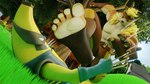 5_fingers 5_toes anthro banana belt black_mask blonde_hair blue_clothing blue_gloves blue_handwear bottomwear brown_bottomwear brown_clothing brown_fingerless_gloves brown_gloves brown_handwear brown_headwear brown_pants cheek_tuft claws clothed clothed_anthro clothed_male clothing duo eye_contact facial_tuft fangs feet finger_claws fingerless_gloves fingers food foot_fetish foot_focus footwear fruit fur fur_tuft gloves grass hair handwear headgear headwear humanoid_feet looking_at_another male mask multicolored_body multicolored_fur muscular muscular_anthro muscular_male open_mouth open_smile orange_body orange_fur pants plant plantigrade smile tail teeth toe_claws toeless_footwear toes tongue tree tuft wearing_mask white_body white_fur yellow_body yellow_bottomwear yellow_clothing yellow_pants dbzdr epic_games fortnite meowscles meowtooth peelverine peely domestic_cat felid feline felis food_creature mammal pantherine tiger 16:9 2024 3d_(artwork) blender_(artwork) digital_media_(artwork) hi_res widescreen