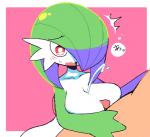 blush bodily_fluids breast_play breasts cum cumshot duo ejaculation female genital_fluids male male/female not_furry nude orgasm sex solo_focus text titfuck loveboxf nintendo pokemon gardevoir generation_3_pokemon pokemon_(species) japanese_text