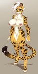 5_fingers anthro areola arm_tuft bair big_breasts biped breasts countershade_fur countershade_torso countershading digitigrade female fingers fur fur_tuft genitals nipples nude paws pussy shoulder_tuft solo standing tail tuft luckypan ash_(extremedash) cheetah felid feline mammal hi_res