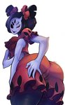 big_butt butt female holding_butt looking_back multi_arm multi_eye multi_limb one_eye_closed simple_background solo white_background wink noblood undertale undertale_(series) muffet animal_humanoid arachnid arachnid_humanoid arthropod arthropod_humanoid humanoid spider_humanoid hi_res